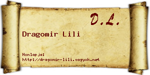 Dragomir Lili névjegykártya
